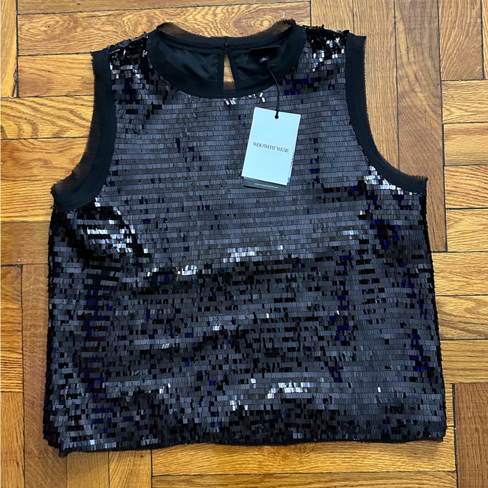 Black Sequin Top